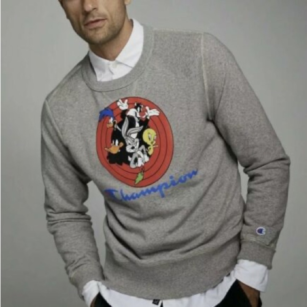 TODD SNYDER X Champion Looney Tunes Gang Crewneck Casual Collab Sweatshirt Mens